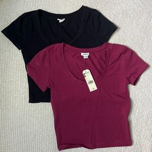 two garage crop tops